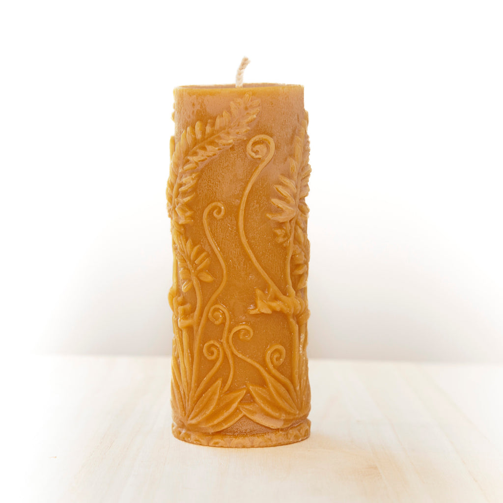 Rustic Fern Beeswax Candle