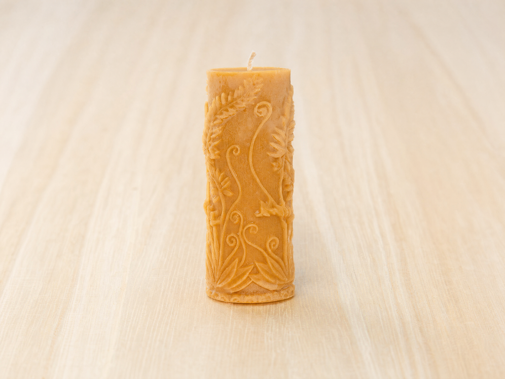 Rustic Fern Beeswax Candle