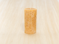 Large Snowflake Pillar Beeswax Candle
